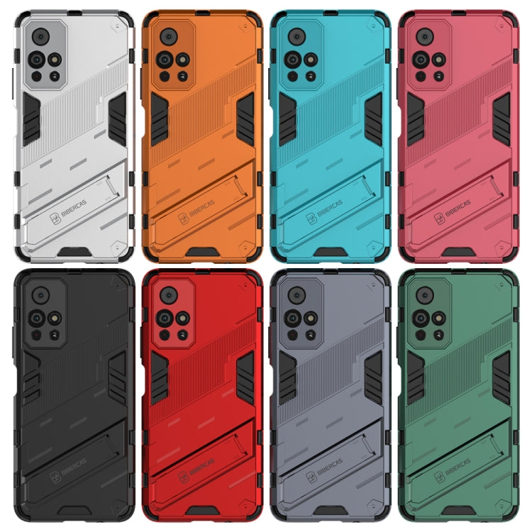 For Xiaomi Redmi Note 11 China Punk Armor 2 in 1 PC + TPU Shockproof Phone Case with Invisible Holder