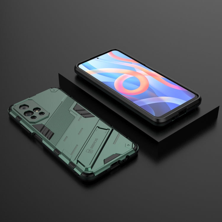 For Xiaomi Redmi Note 11 China Punk Armor 2 in 1 PC + TPU Shockproof Phone Case with Invisible Holder