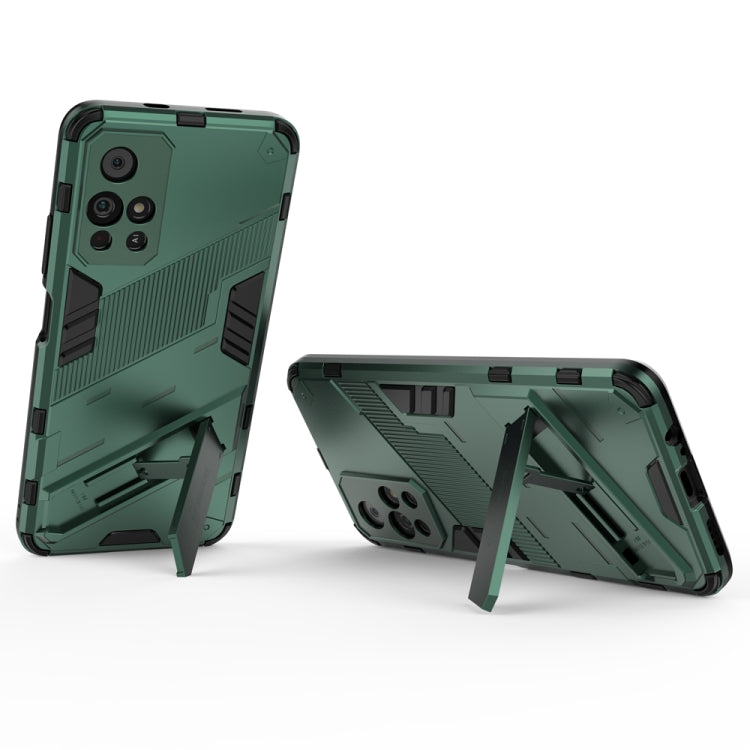 For Xiaomi Redmi Note 11 China Punk Armor 2 in 1 PC + TPU Shockproof Phone Case with Invisible Holder