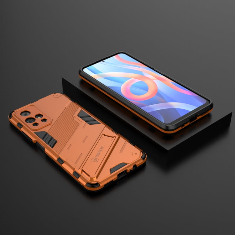 For Xiaomi Redmi Note 11 China Punk Armor 2 in 1 PC + TPU Shockproof Phone Case with Invisible Holder