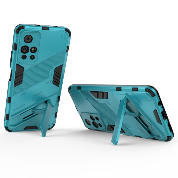 For Xiaomi Redmi Note 11 China Punk Armor 2 in 1 PC + TPU Shockproof Phone Case with Invisible Holder