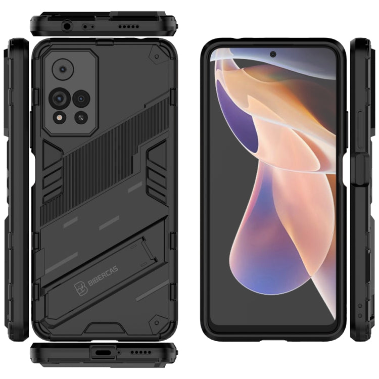 For Xiaomi Redmi Note 11 Pro / Note 11 Pro+ Punk Armor 2 in 1 PC + TPU Shockproof Phone Case with Invisible Holder