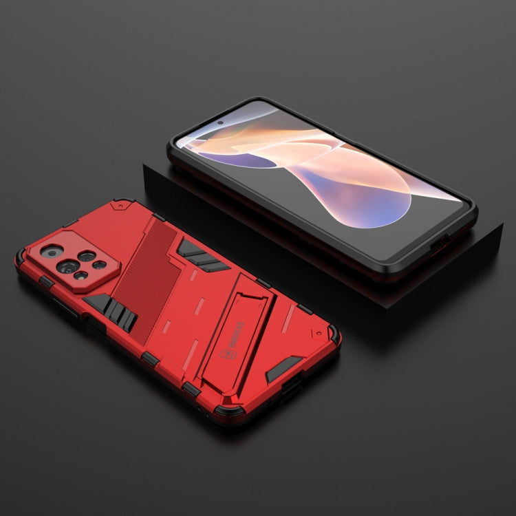 For Xiaomi Redmi Note 11 Pro / Note 11 Pro+ Punk Armor 2 in 1 PC + TPU Shockproof Phone Case with Invisible Holder