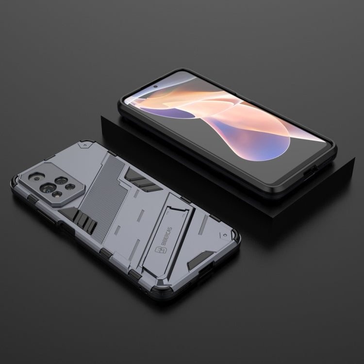 For Xiaomi Redmi Note 11 Pro / Note 11 Pro+ Punk Armor 2 in 1 PC + TPU Shockproof Phone Case with Invisible Holder