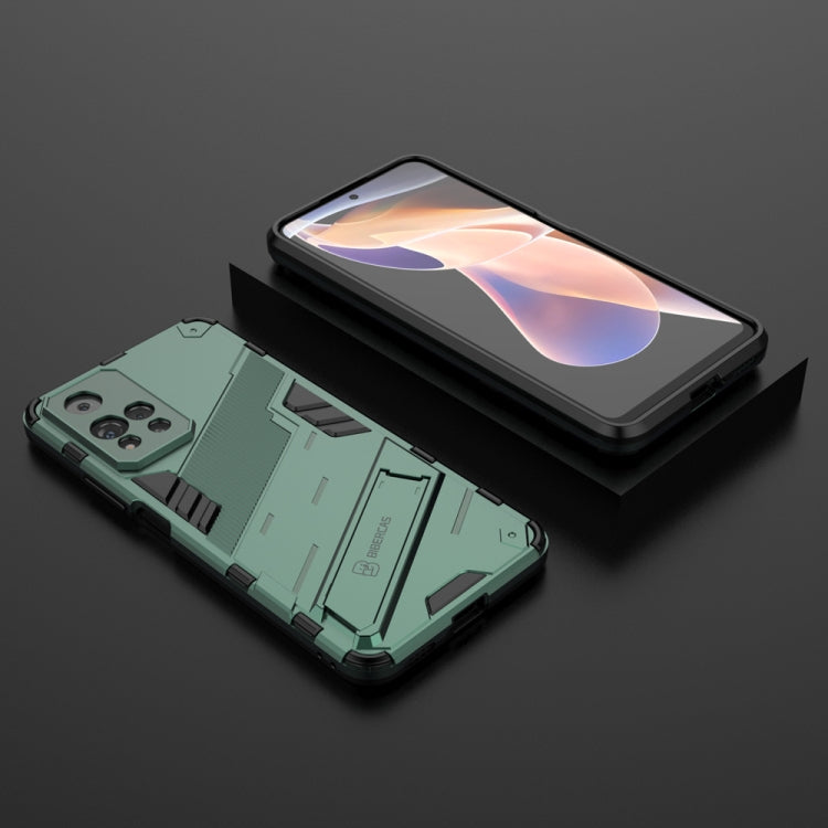 For Xiaomi Redmi Note 11 Pro / Note 11 Pro+ Punk Armor 2 in 1 PC + TPU Shockproof Phone Case with Invisible Holder