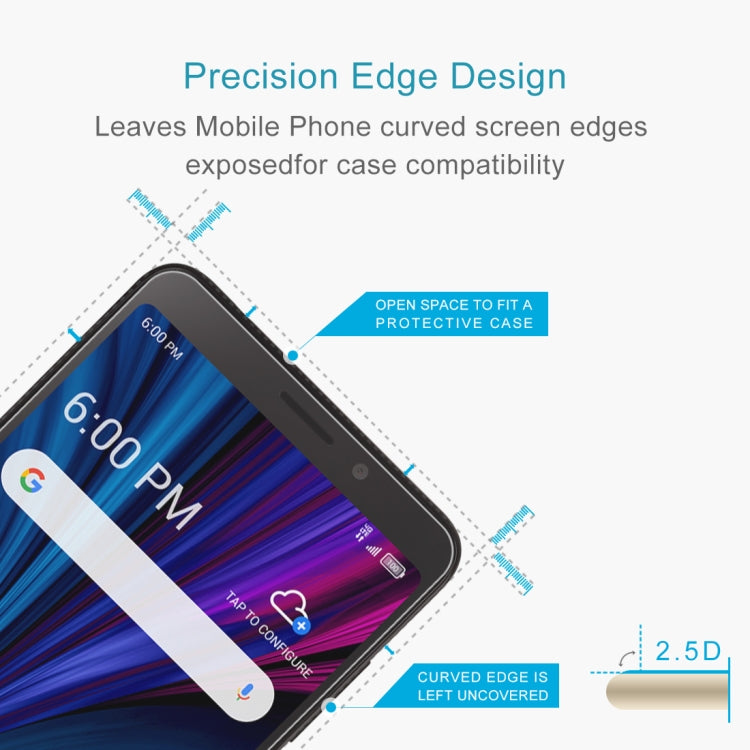 10 PCS 0.26mm 9H 2.5D Tempered Glass Film For TCL A3X