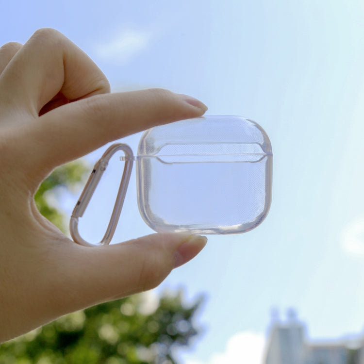 Split Transparent TPU Earphone Protective Case with Hook For AirPods 3