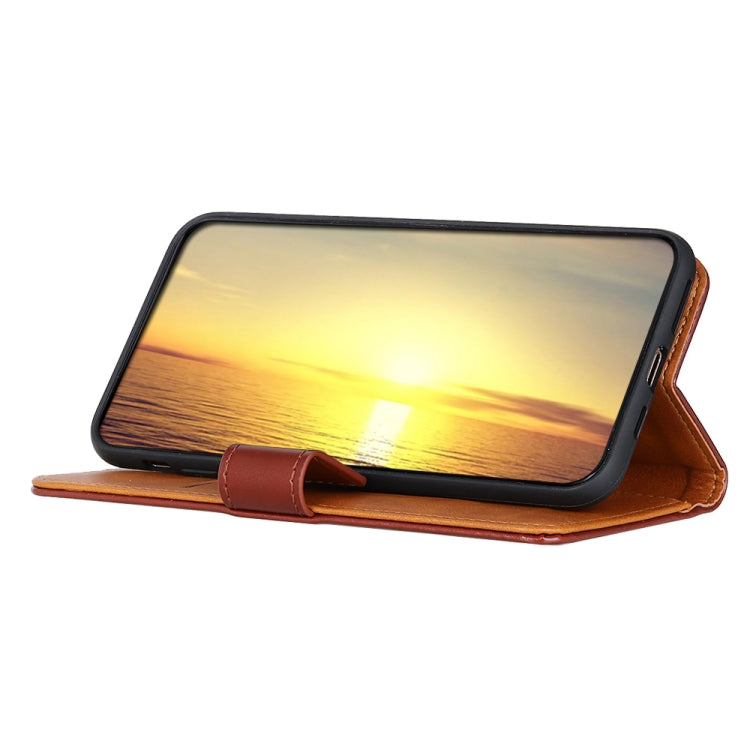 For Samsung Galaxy A33 5G 3-Color Pearl Texture Magnetic Buckle Leather Phone Case