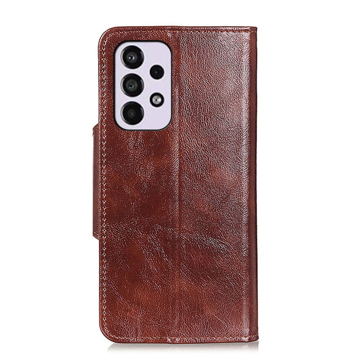 For Samsung Galaxy A33 5G Crazy Horse Texture Magnetic Buckle Leather Phone Case