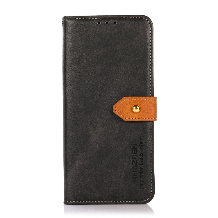For Samsung Galaxy A33 5G KHAZNEH Dual-color Cowhide Texture Leather Phone Case