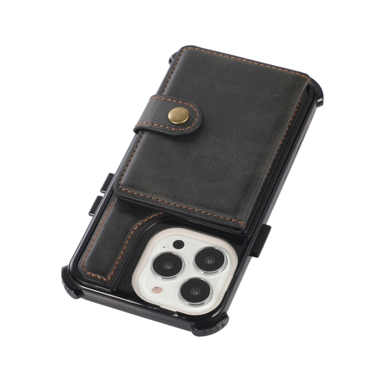 For iPhone 13 mini Wallet Card Shockproof Phone Case