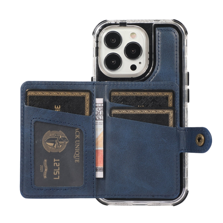 For iPhone 13 mini Wallet Card Shockproof Phone Case