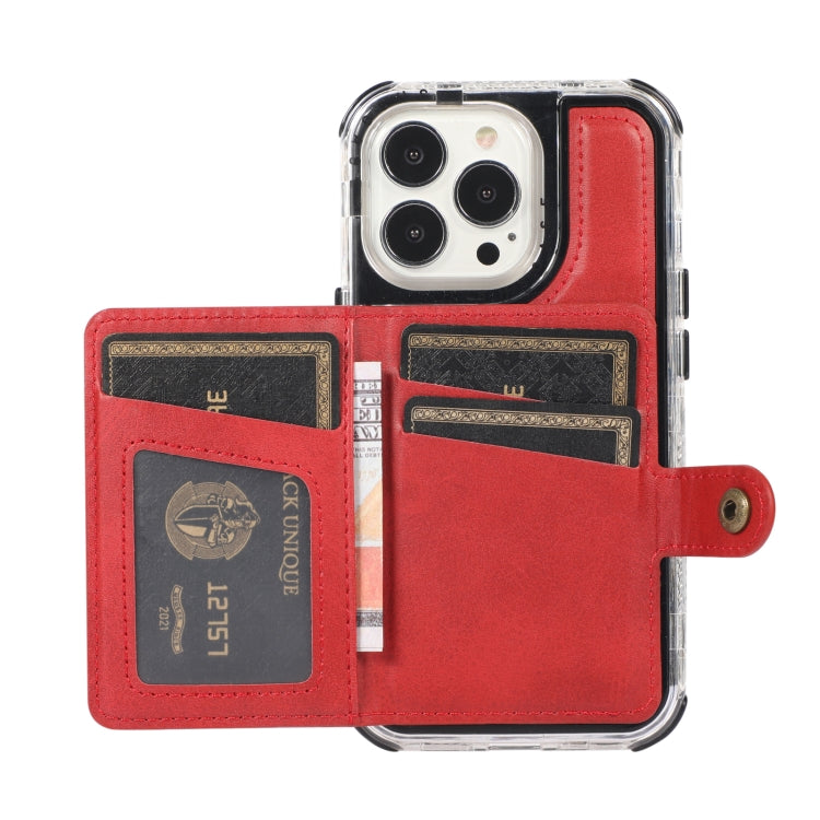 For iPhone 13 mini Wallet Card Shockproof Phone Case