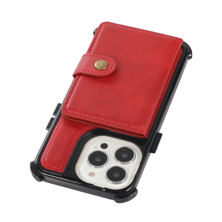 For iPhone 13 mini Wallet Card Shockproof Phone Case