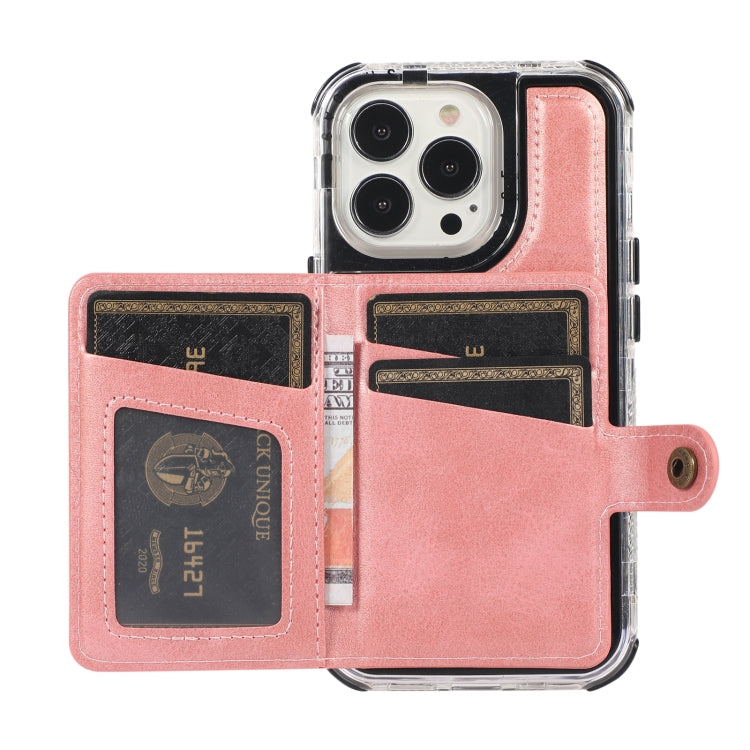 For iPhone 13 mini Wallet Card Shockproof Phone Case