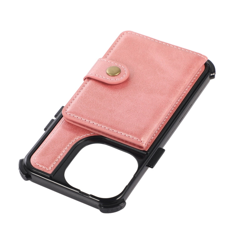 For iPhone 13 mini Wallet Card Shockproof Phone Case