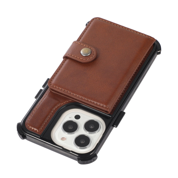 For iPhone 13 mini Wallet Card Shockproof Phone Case