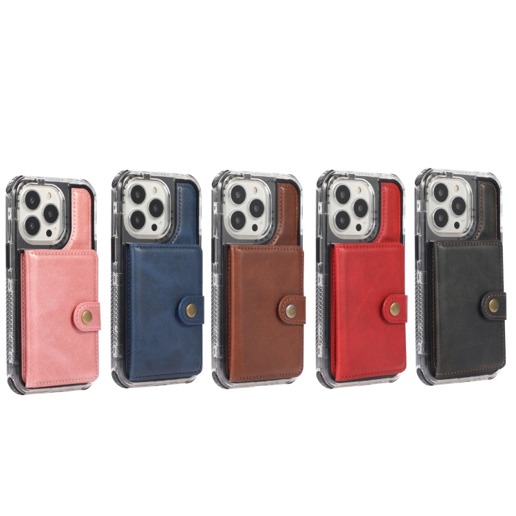 For iPhone 13 mini Wallet Card Shockproof Phone Case
