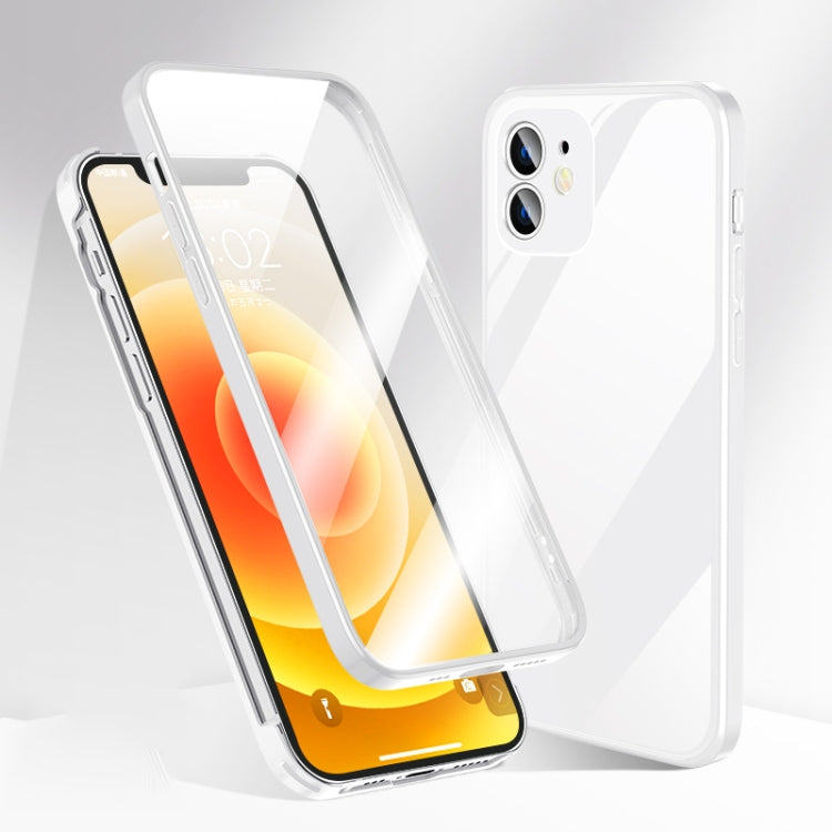 For iPhone 12 360 Full Coverage Glass Phone Case
