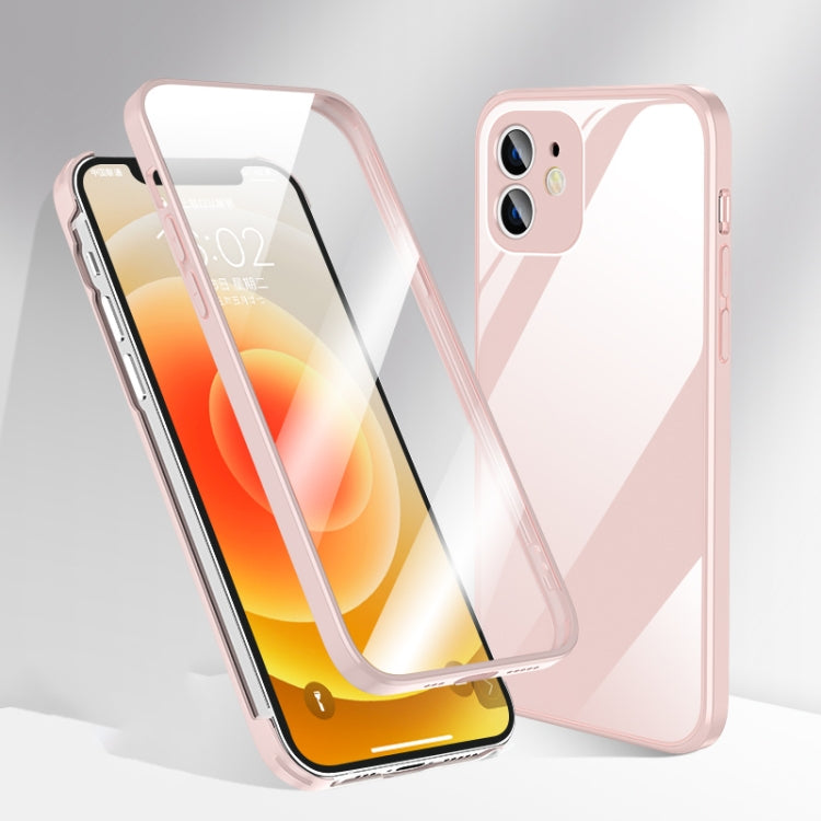 For iPhone 12 360 Full Coverage Glass Phone Case