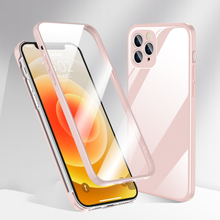 For iPhone 12 Pro 360 Full Coverage Glass Phone Case