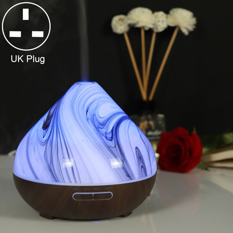 400ml Volcano Shape Humidifier Glass Aromatherapy Machine Automatic Alcohol Sprayer, Plug Specification:UK Plug