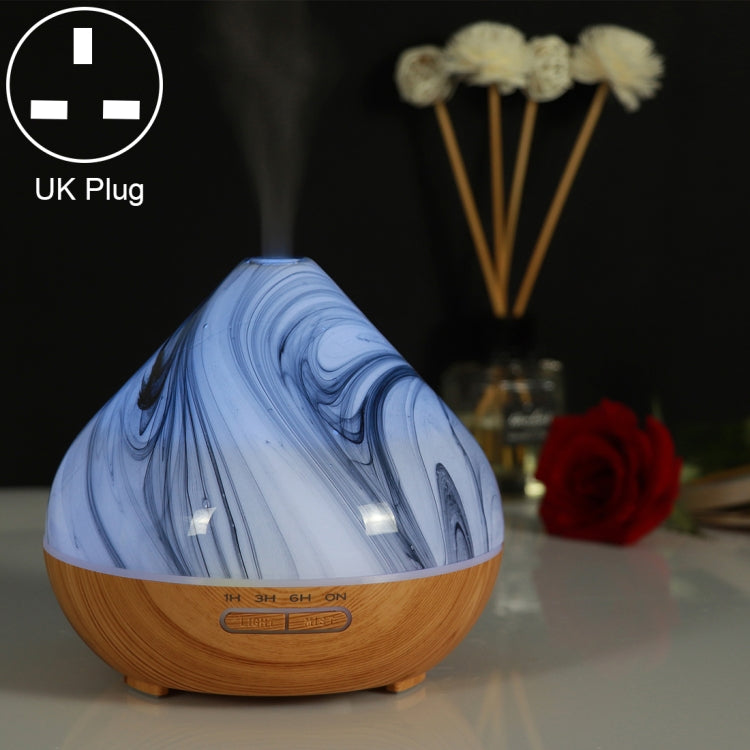 400ml Volcano Shape Humidifier Glass Aromatherapy Machine Automatic Alcohol Sprayer, Plug Specification:UK Plug
