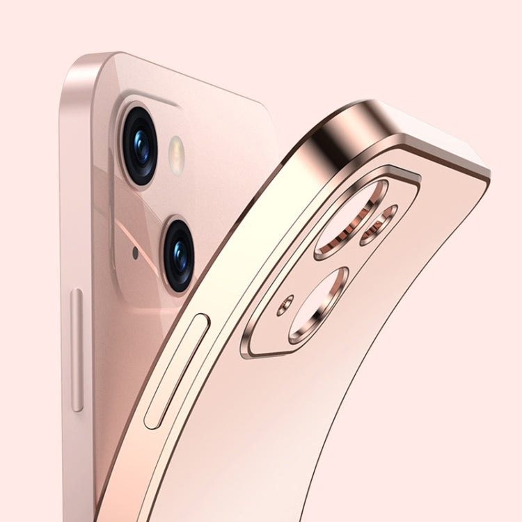 For iPhone 13 Electroplated Frosted TPU Ring Holder Phone Case