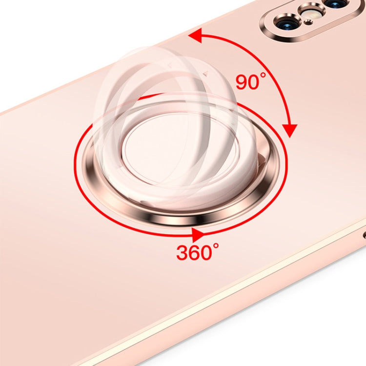 Electroplated Frosted TPU Ring Holder Phone Case For iPhone 7 Plus / 8 Plus