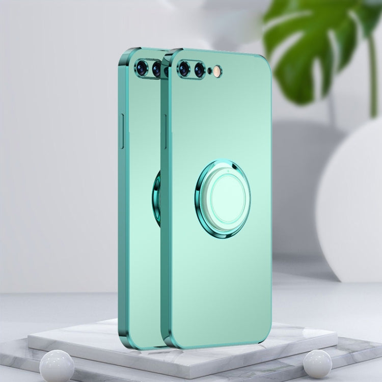 Electroplated Frosted TPU Ring Holder Phone Case For iPhone 7 Plus / 8 Plus