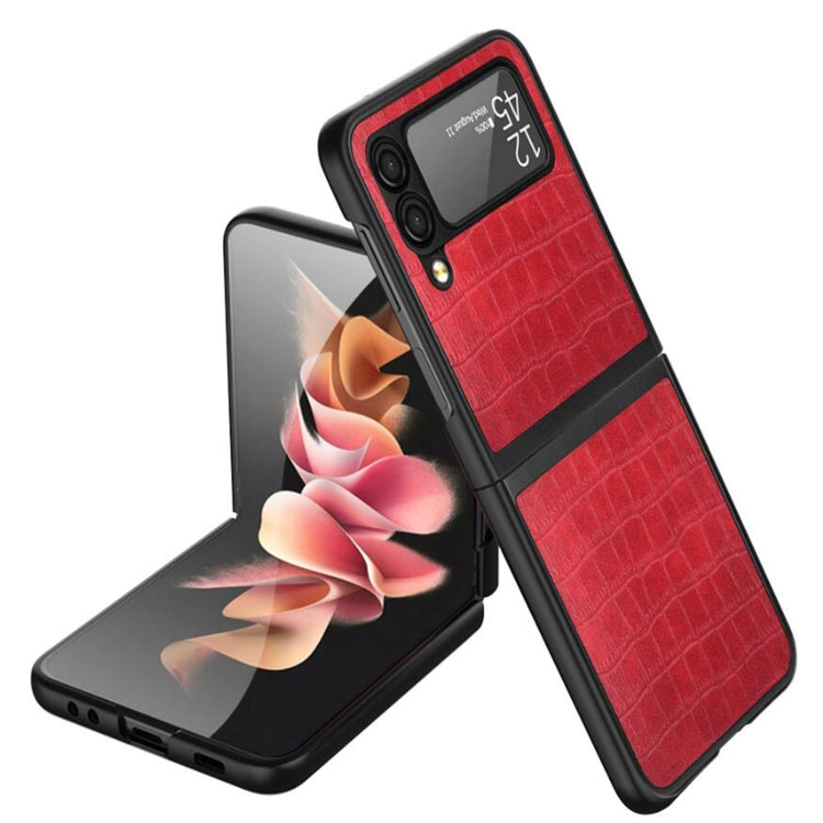 For Samsung Galaxy Z Flip3 5G Crocodile Texture Ultra-thin Folding Phone Case
