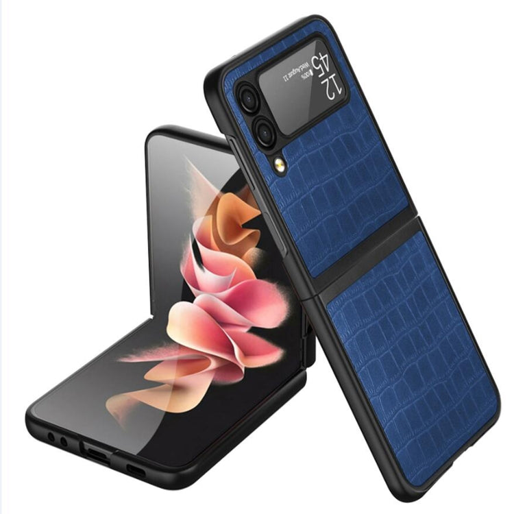 For Samsung Galaxy Z Flip3 5G Crocodile Texture Ultra-thin Folding Phone Case