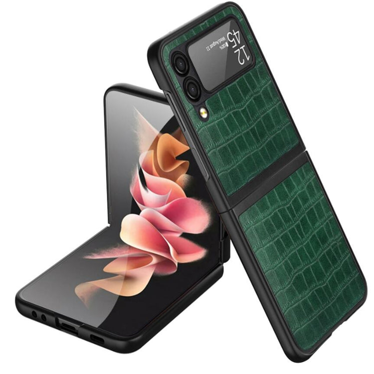 For Samsung Galaxy Z Flip3 5G Crocodile Texture Ultra-thin Folding Phone Case