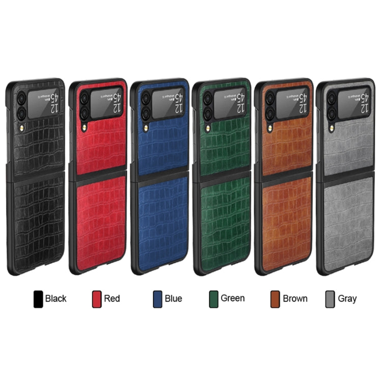 For Samsung Galaxy Z Flip3 5G Crocodile Texture Ultra-thin Folding Phone Case