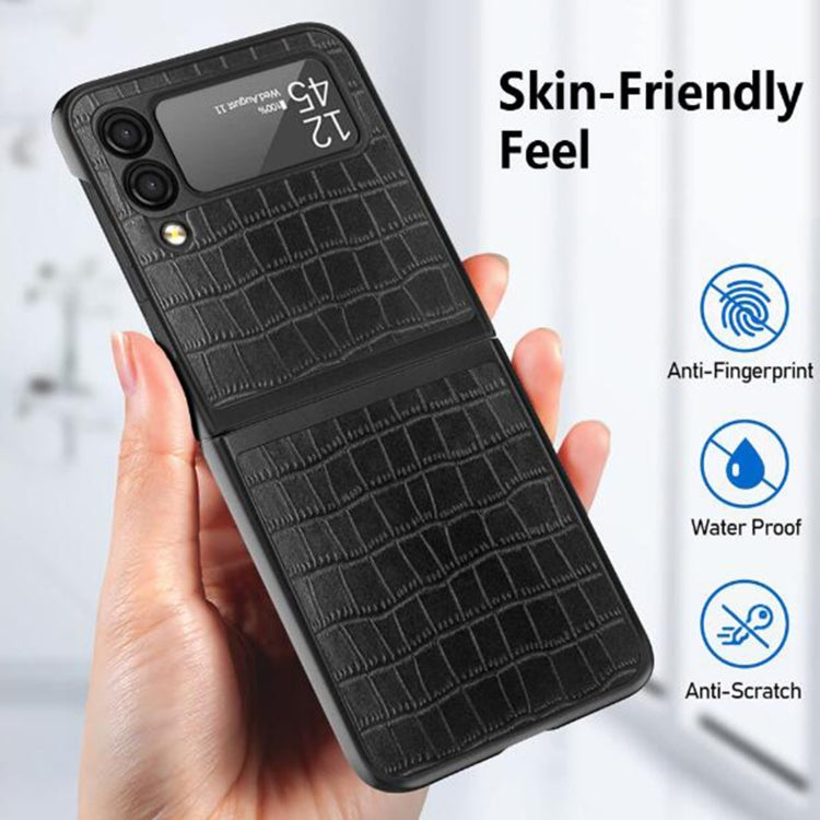 For Samsung Galaxy Z Flip3 5G Crocodile Texture Ultra-thin Folding Phone Case