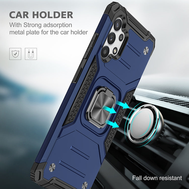 For Samsung Galaxy A32 4G Magnetic Armor Shockproof TPU + PC Phone Case with Metal Ring Holder