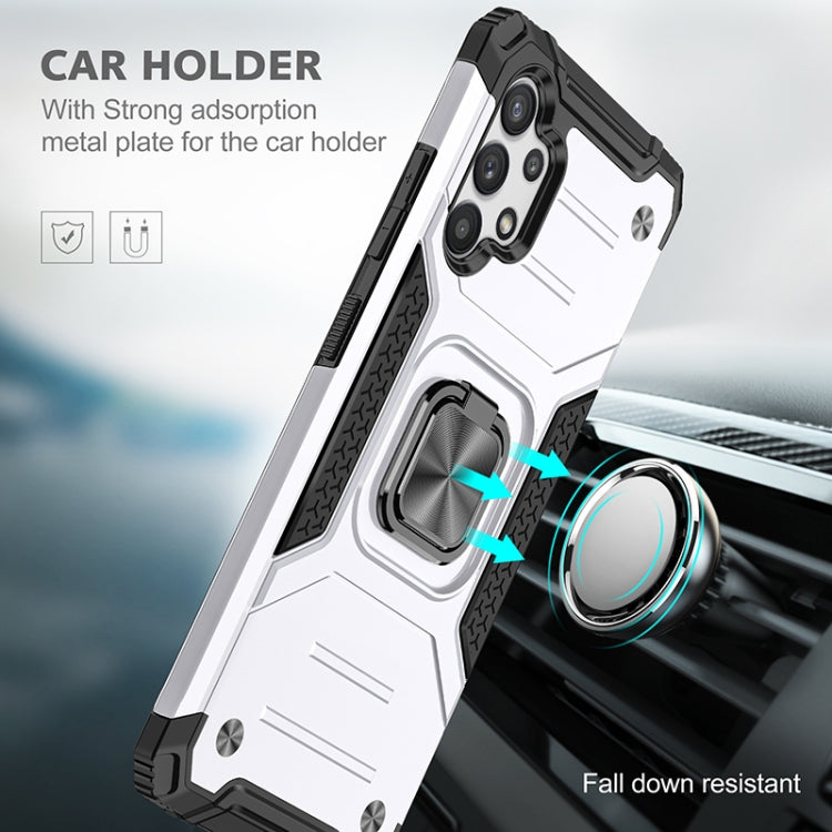For Samsung Galaxy A32 4G Magnetic Armor Shockproof TPU + PC Phone Case with Metal Ring Holder