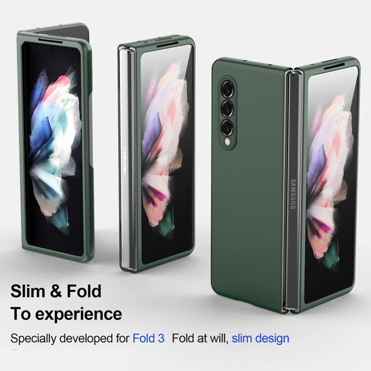 For Samsung Galaxy Z Fold3 5G Oil-sprayed Bare Metal Feel Ultra-thin Folding Phone Case