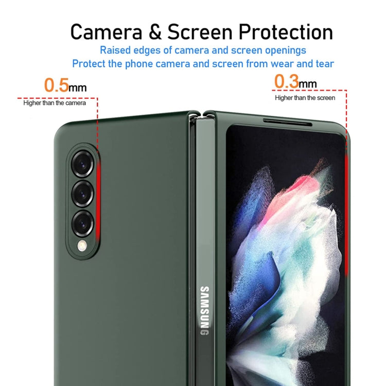 For Samsung Galaxy Z Fold3 5G Oil-sprayed Bare Metal Feel Ultra-thin Folding Phone Case