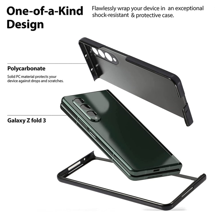 For Samsung Galaxy Z Fold3 5G Oil-sprayed Bare Metal Feel Ultra-thin Folding Phone Case