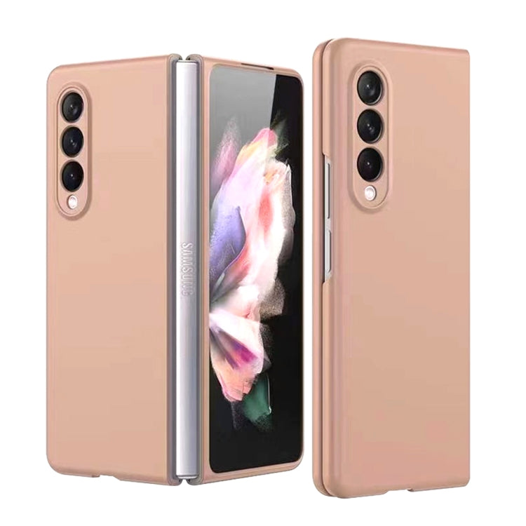 For Samsung Galaxy Z Fold3 5G Oil-sprayed Bare Metal Feel Ultra-thin Folding Phone Case