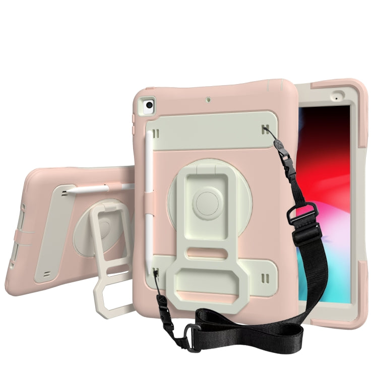 Silicone + PC Tablet Case with Lanyard & Pen slot & Holder For iPad 10.2 2021 / 2020 / 2019 & Air 3 / iPad Pro 10.5