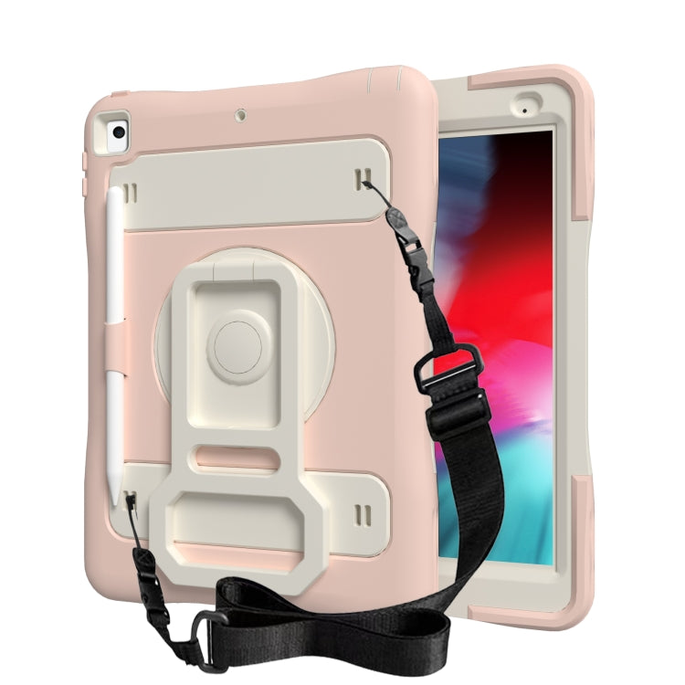 Silicone + PC Tablet Case with Lanyard & Pen slot & Holder For iPad 10.2 2021 / 2020 / 2019 & Air 3 / iPad Pro 10.5