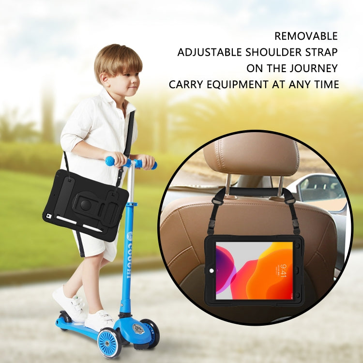 Silicone + PC Tablet Case with Lanyard & Pen slot & Holder For iPad 10.2 2021 / 2020 / 2019 & Air 3 / iPad Pro 10.5