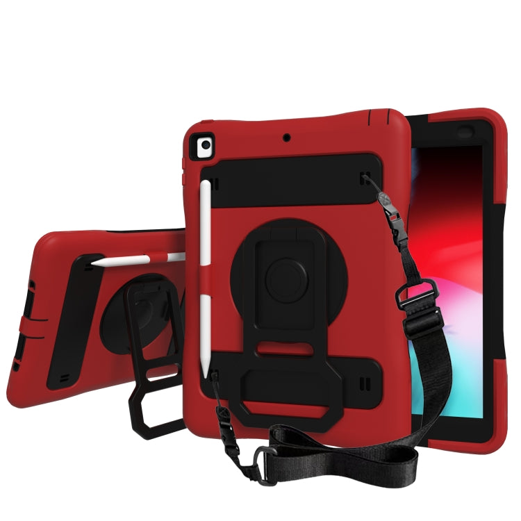 Silicone + PC Tablet Case with Lanyard & Pen slot & Holder For iPad 10.2 2021 / 2020 / 2019 & Air 3 / iPad Pro 10.5