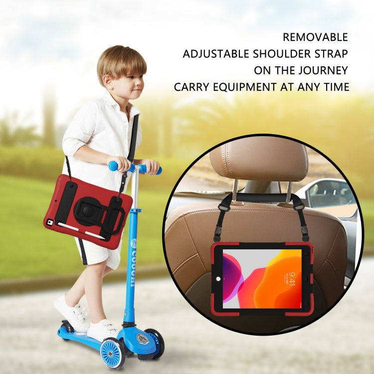 Silicone + PC Tablet Case with Lanyard & Pen slot & Holder For iPad 10.2 2021 / 2020 / 2019 & Air 3 / iPad Pro 10.5