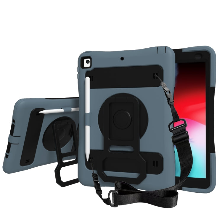 Silicone + PC Tablet Case with Lanyard & Pen slot & Holder For iPad 10.2 2021 / 2020 / 2019 & Air 3 / iPad Pro 10.5