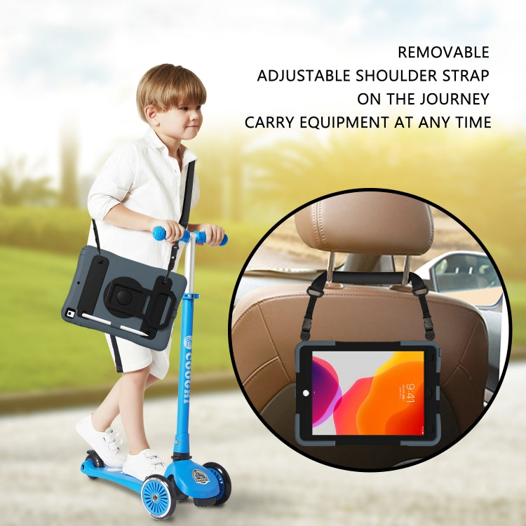 Silicone + PC Tablet Case with Lanyard & Pen slot & Holder For iPad 10.2 2021 / 2020 / 2019 & Air 3 / iPad Pro 10.5