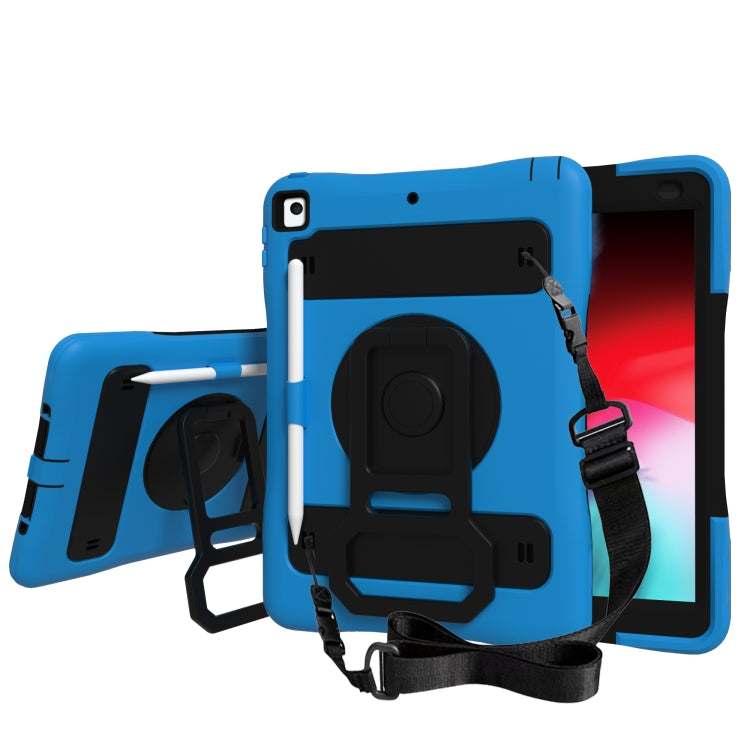 Silicone + PC Tablet Case with Lanyard & Pen slot & Holder For iPad 10.2 2021 / 2020 / 2019 & Air 3 / iPad Pro 10.5