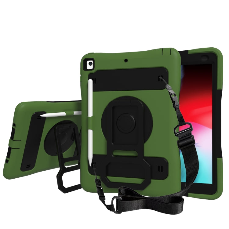 Silicone + PC Tablet Case with Lanyard & Pen slot & Holder For iPad 10.2 2021 / 2020 / 2019 & Air 3 / iPad Pro 10.5